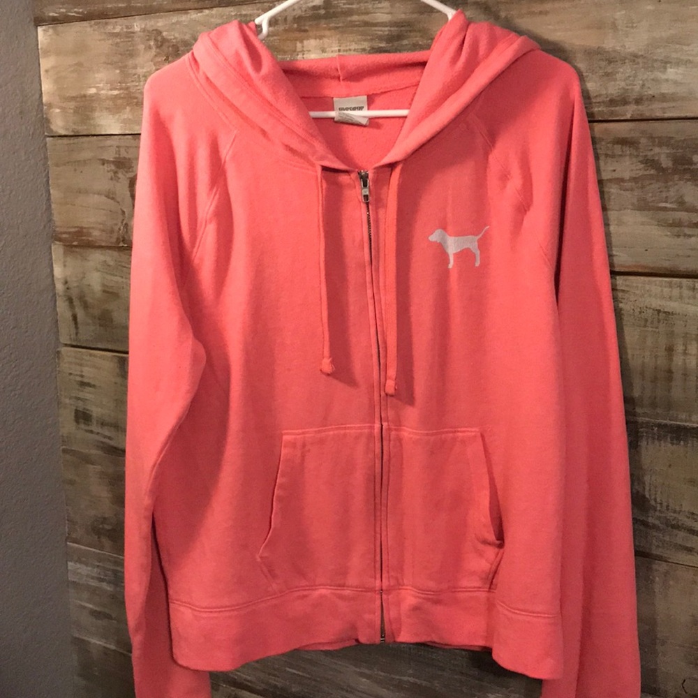 Hot pink zip up jacket
